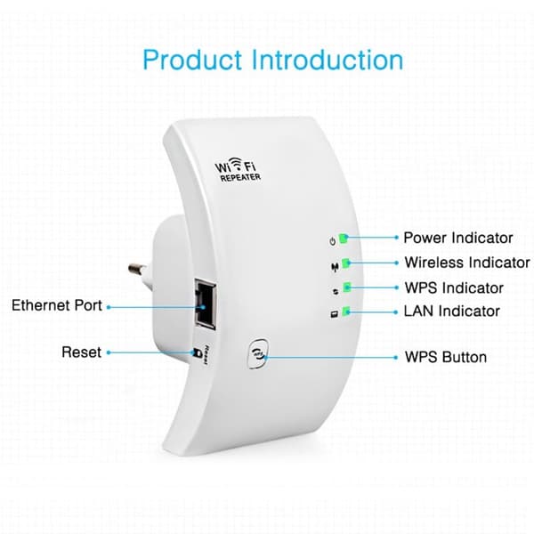 Trådløs Wifi Repeater - Svart