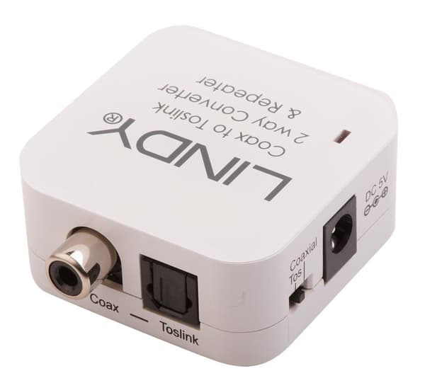 LINDY SPDIF Digital / Toslink Audio Converter - Media Converter - RCA / TOSLINK (70411)