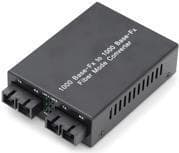 DIGITUS Media Converter - Multimode / Singlemode - Gbit Ethernet - SC til SC - 850nm / 1310nm bølgelængde - Sort