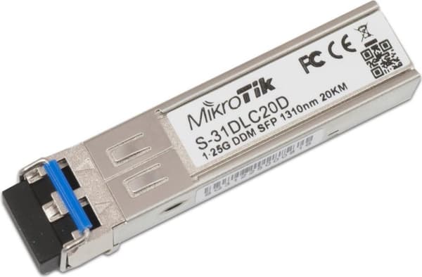 MikroTik S-31DLC20D 1.25G SFP LX-LC (SM) 1310nm 20km DDM malleille RB260x, RB2011x, CCRx (MT S-31DLC20D)