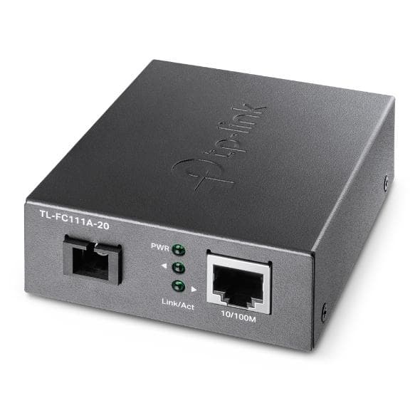 TP-Link TL-FC111A-20 - Mediakonverterare - 100Mb LAN - 10Base-T, 100Base-TX, WDM - SC/UPC enkelläge / RJ-45 - upp till 20 km - 1550 (TX) / 1310 (RX) n