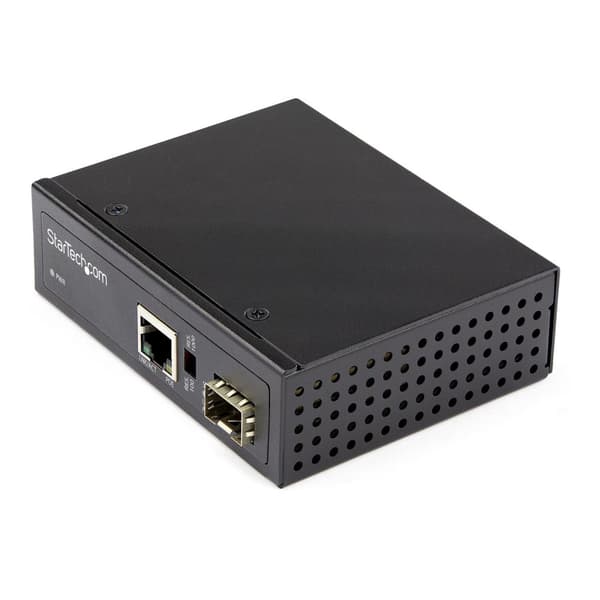 StarTech PoE + Industriel mediekonverter 60W - Mediekonverter Fiberoptisk kobber - Singlemode/Multimode Fiber til Kobber Gigabit Ethernet - Mini/kompa