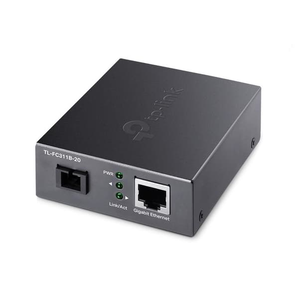 TP-Link TL-FC311B-20 - V1 - Mediekonverter - GigE - 1000Base-T, WDM, 1000Base-SC - RJ-45 / SC single mode - op til 20 km - 1310 (TX) / 1550 (RX) nm