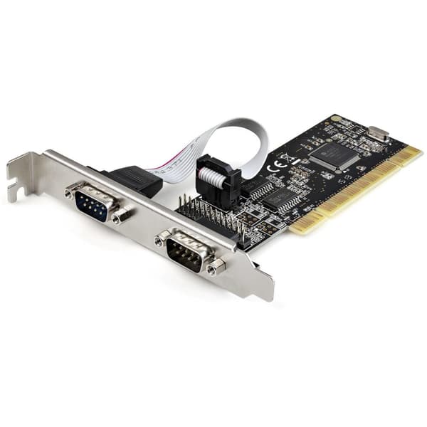 StarTech RS232 PCI-kortti - PCI to 2 -sarjaporttikortti - PCI 2-porttinen DB9 -sarjaohjainkortti RS232 - Liitäntäkortti - PCI-laajennus - Laajennuskor musta