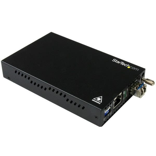 Gigabit Ethernet kobber-til-fiber mediekonverter - SM LC - 20 km - Ethernet mediekonverter - GbE konverter - 1000Mbps netværkskonverter