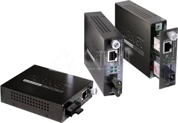Planet FST-802 100Mbps 1310nm Multi-Mode Black Network Media Converter (FST-802)