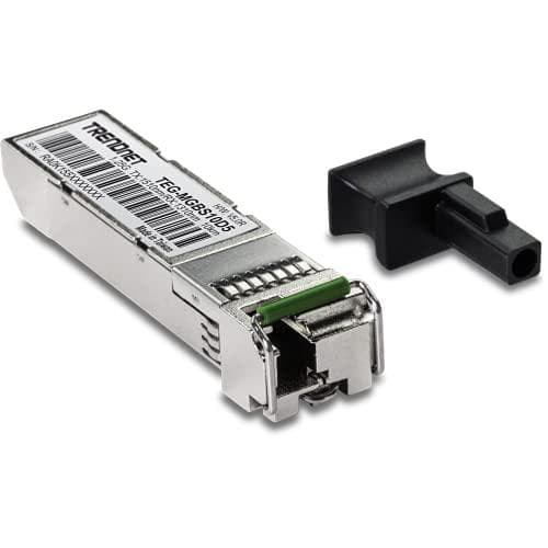 TRENDnet TEG MGBS10D5 - SFP (Mini-GBIC) Transceiver Module - Gigabit Ethernet - 1000Base-LX - LC - 1550 (TX) / 1310 (RX) nm (TEG-MGBS10D5)