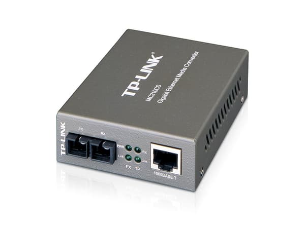 TP-Link MC210CS - Mediaomvandlare - 1000Base-FX, 1000Base-T - RJ-45 / SC singelläge - extern - 1310 nm (MC210CS)
