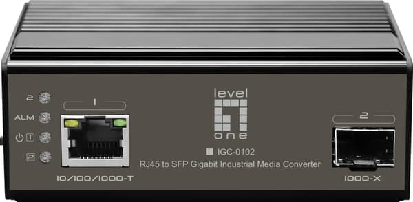 LevelOne IGC-0102 - Media Converter - GigE - 10Base-T, 100Base-TX, 1000Base-T, 1000Base-X - RJ-45 / SFP (mini-GBIC)