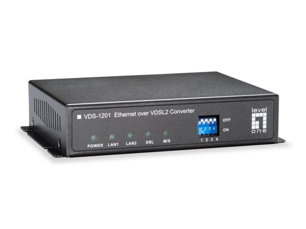 LevelOne VDS-1201 - Liite-A - lyhyen kantaman modeemi - 100 Mb LAN, Ethernet VDSL:n kautta - 10Base-T, 100Base-TX - jopa 1,5 km