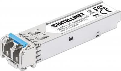 INTELLINET Gigabit SFP Mini-GBIC transceiver för fiberoptisk kabel 1000Base-SX (LC) multimode-port, 550 m, HPE-kompatibel, silver (508742)