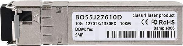 Ericsson LG RDH10270/1 kompatibel BlueOptics© SFP+ Bidi transceiver til single-mode 10 Gigabit højhastigheds datatransmission i fiberoptiske netværk.