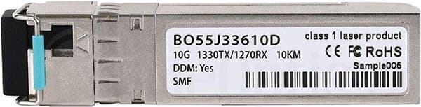 Kompatibel Level One SFP-6521 BlueOptics© BO55J33610D SFP+ Bidi Transceiver, LC-Simplex, 10GBASE-BX-D, Singlemode Fiber, TX1330nm/RX1270nm, 10KM, DDM,