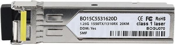 Yhteensopiva Level One 551093 BlueOptics BO15C5531620D SFP-lähetin-vastaanotin, LC Simplex, 1000BASE-BX-D, yksimuotokuitu, TX1550nm/RX1310nm, 10KM, DD
