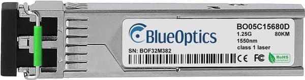 Kompatibel Comnet SFP-9 BlueOptics BO05C15680D SFP Transceiver, LC-Duplex, 1000BASE-ZX, Singlemode Fiber, 1550nm, 80KM, DDM, 0°C/+70°C (SFP-9-BO)