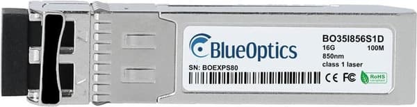 Kompatibel Packetlight SFP-16G-SW-PC BlueOptics© BO35I856S1D SFP+ Transceiver, LC-Duplex, 16GBASE-SW, Fiber Channel, Multimode Fiber, 850nm, 100M, DDM