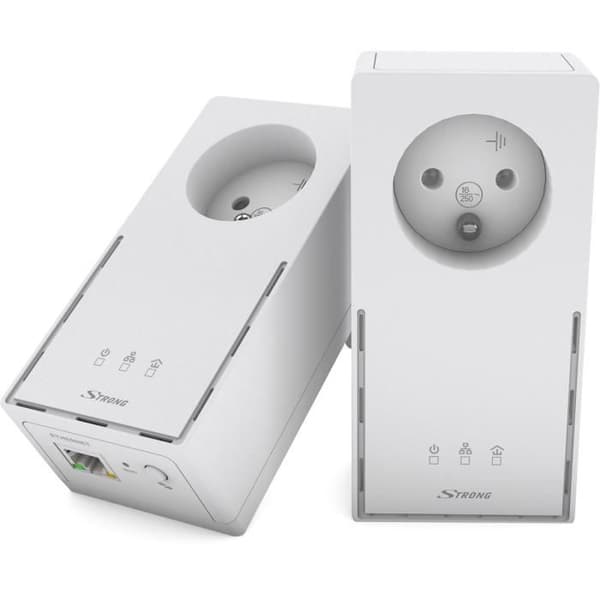 Dubbelpack inklusive 2 2000 Mbit-s PLC-adaptrar Vit