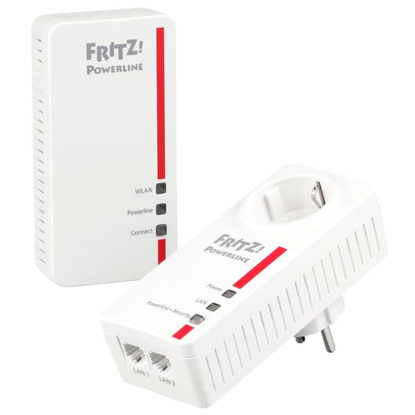 Avm Plc Adapter Fritz!powerline 1260e Set Hvid Hvid