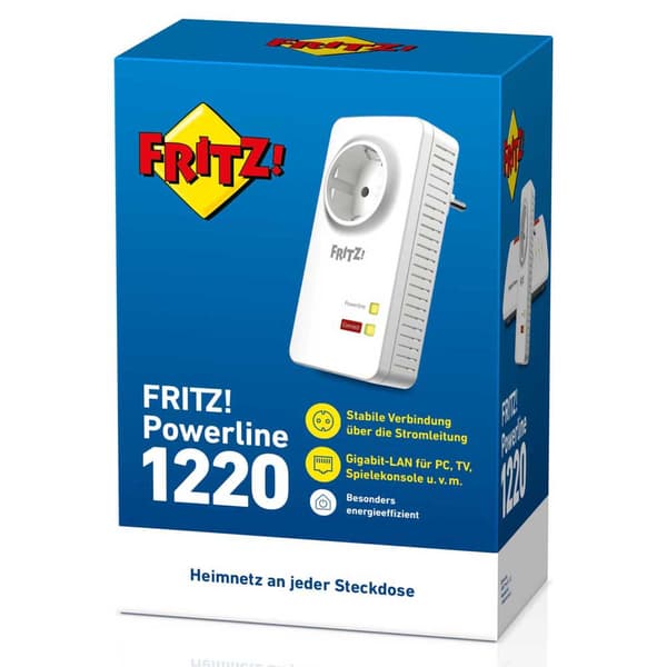 Avm Plc Adapter Fritz! Powerline 1220 Power Lan Hvid