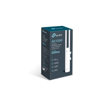 TP-LINK | AC1200 Wireless MU-MIMO Gigabit Indoor/Outdoor Access Point | EAP225 | 802.11ac | 2.4 GHz/5 GHz | 867+300 Mbit/s | Ethernet LAN (RJ-45) port