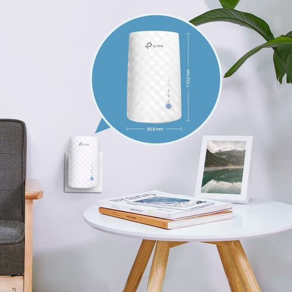 TP-Link RE190 netværksforlænger Netværksrepeater Hvid