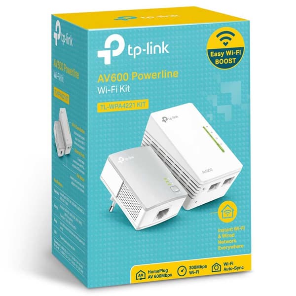 Tp-link Plc Adapter Av600 Powerline Kit Hvid