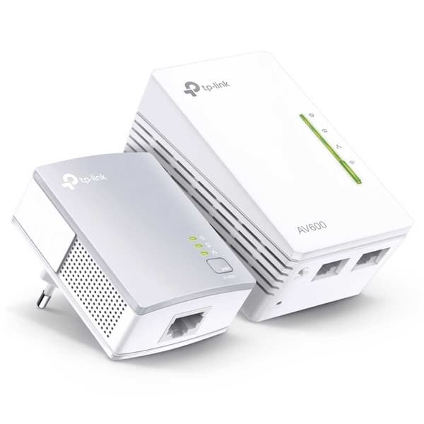 Tp-link Plc Adapter Av600 Powerline Kit Hvid Hvid