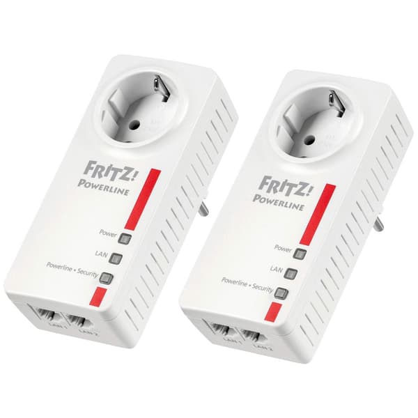 Avm Plc Adapter Fritz!powerline 1220e Set Hvid Hvid