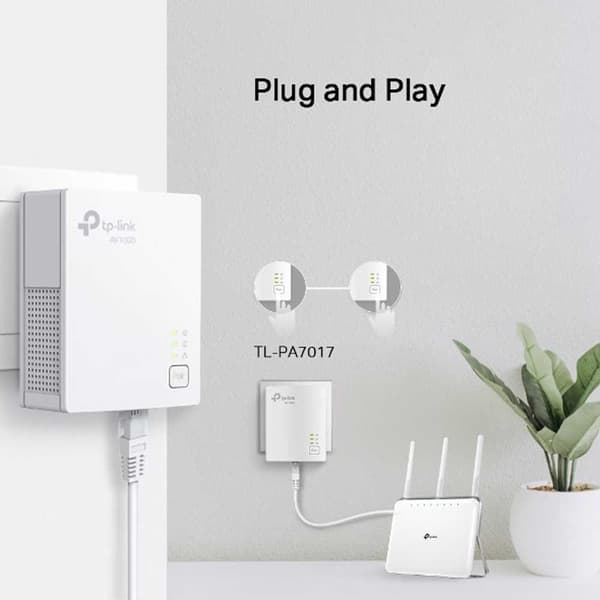 Tp-link Wifi Repeater Tl-pa7019 Kit 2 Enheder Hvid