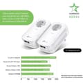 Miniatyrbild 2 av 4: CPL 2000 Mbps - TP-Link TL-PA9025P KIT - CPL-uttag med 2 Gigabit-portar med integrerat uttag - CPL-box Kit med 2