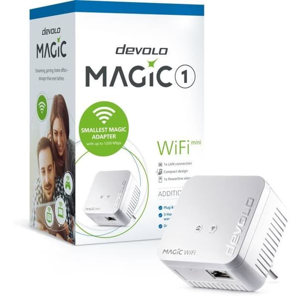 DEVOLO Magic 1 WiFi mini - Förlängning - 1 PLC-adapter - 1200 Mbit/s