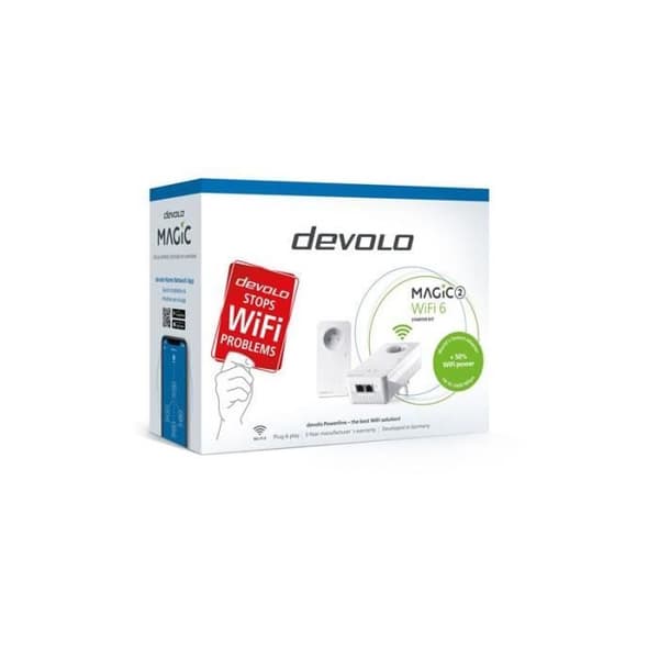 Devolo Magic 2 WiFi 6 Powerline Starter Kit Vit Vit