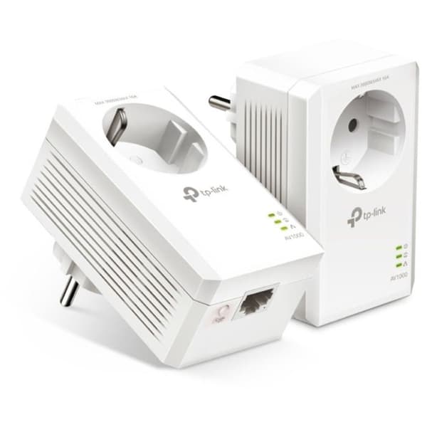 CPL - TP-Link - AV1000 - 1000Mbps - Paket med 2 - Svart Vit