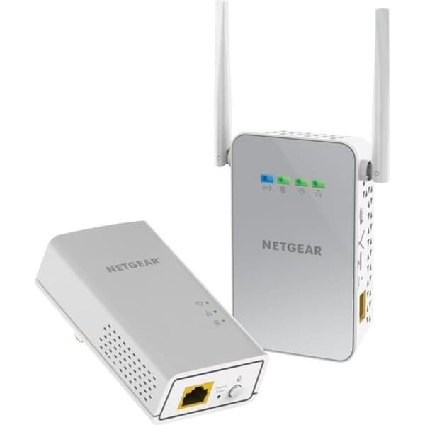 NETGEAR-paket med 2 Gigabit 1000 Powerline-adaptrar + Wifi PLW1000-100PES