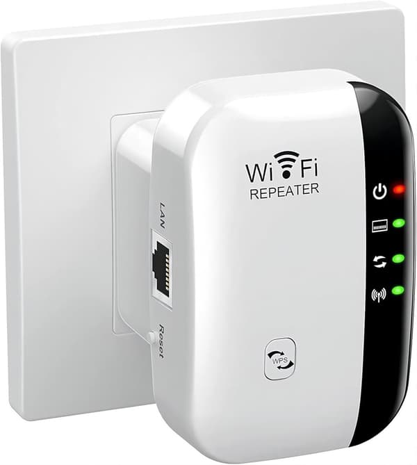 WiFi-repetitor 300Mbps 2.4GHz - Repeterarläge/Router/AP | CE-märkt med LAN-port & WPS-knapp - Hemma/Kontor