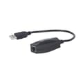 Miniatyrbillede 4 af 5: Manhattan USB-A linjeforlænger, til brug med RJ45-netværkskabel (medfølger ikke), forlænger USB-enhed op til 60 m, busstrøm, Cat5e/Cat6/Cat6A RJ45-net