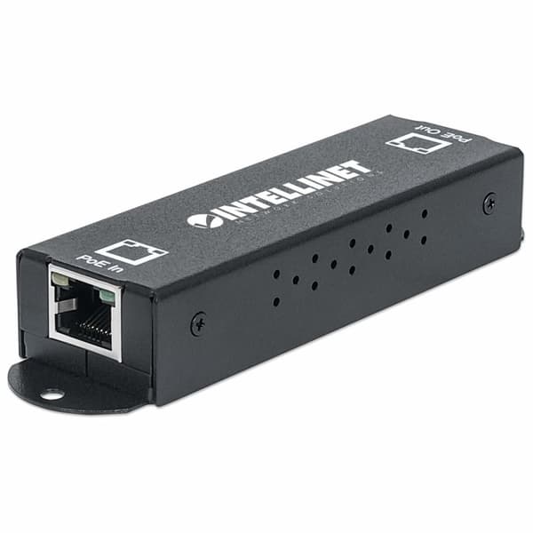 Intellinet Gigabit High-Power PoE+ Extender Repeater, IEEE 802.3at/af Power over Ethernet (PoE+/PoE), metall
