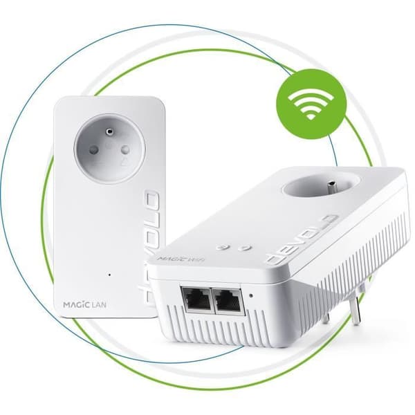 DEVOLO Magic 2 WiFi nästa - Startpaket - 2 CPL-adaptrar - 2400 Mbit/s