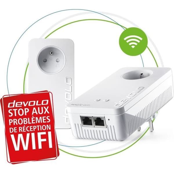 DEVOLO Magic 2 WiFi nästa - Startpaket - 2 CPL-adaptrar - 2400 Mbit/s Vit