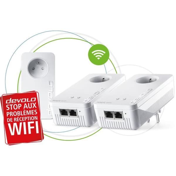 DEVOLO Magic 1 WiFi - Multiroom Kit - 3 PLC-adaptrar - 1200 Mbits/s Vit