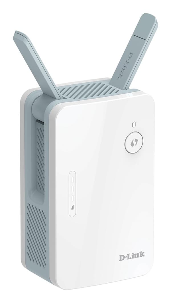 D-Link | AX1500 Mesh Range Extender | E15/E | 802.11ac | 300+1200 Mbit/s | 10/100/1000 Mbit/s | Ethernet LAN (RJ-45) porte 1 | Intet mobilt bredbånd |