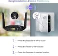 Miniatyrbild 3 av 6: WiFi Extender, WiFi Signal Booster - Med Repeater/AP-läge och WPS-funktion