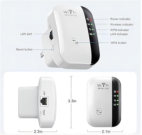 WiFi Extender, WiFi Signal Booster - Med Repeater/AP-läge och WPS-funktion