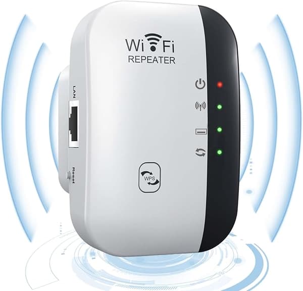 WiFi Extender, WiFi Signal Booster - Med Repeater/AP-läge och WPS-funktion Vit