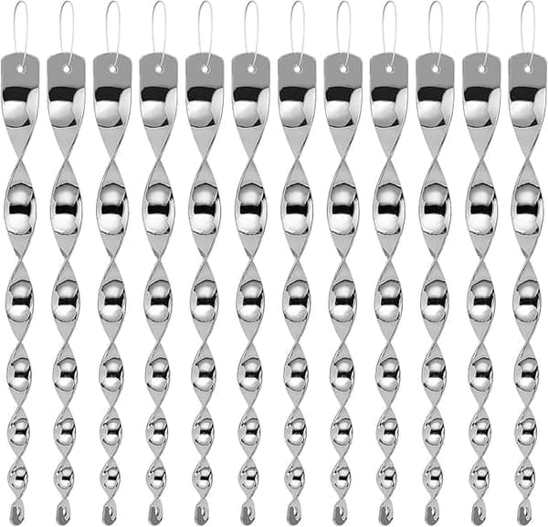 OBOSOE Spiral Reflekterende Fugleskræmsel 12-pak Sølv 30 cm