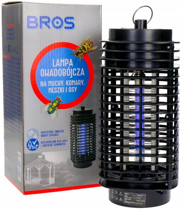 BROS Hyönteismyrkkylamppu kärpäsille, hyttysille ja ampiaisille 1 kpl.