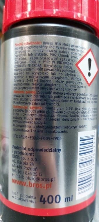 BROS VENIT FLUEFORBEREDELSE bekæmper fluer i rum 400 ml