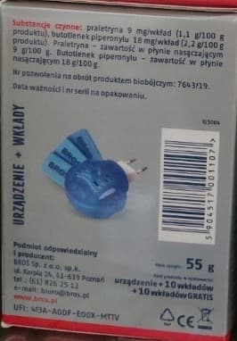 BROS ELECTRO MYGGEAPPARAT + 10 patroner