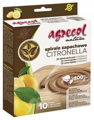 CITRONELLA DUFTSPIRALER Agrecol 10 stk.