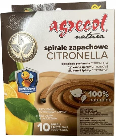 CITRONELLA DUFTSPIRALER Agrecol 10 stk.